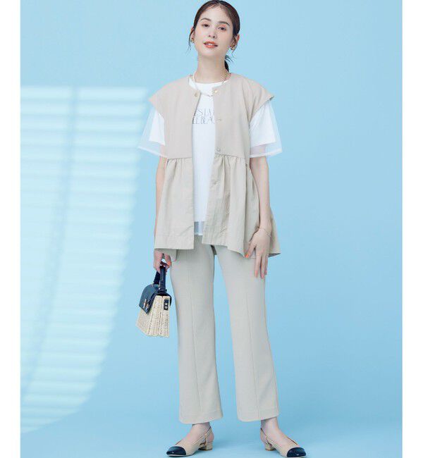 組曲「【接触冷感・吸湿・UVカット】ジョーゼットジャージー ジレ」|ベスト・ジレ|