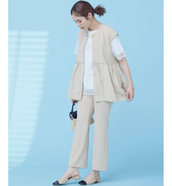 組曲「【接触冷感・吸湿・UVカット】ジョーゼットジャージー ジレ」|ベスト・ジレ|