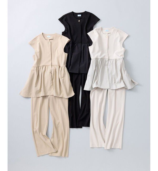 組曲「【接触冷感・吸湿・UVカット】ジョーゼットジャージー ジレ」|ベスト・ジレ|