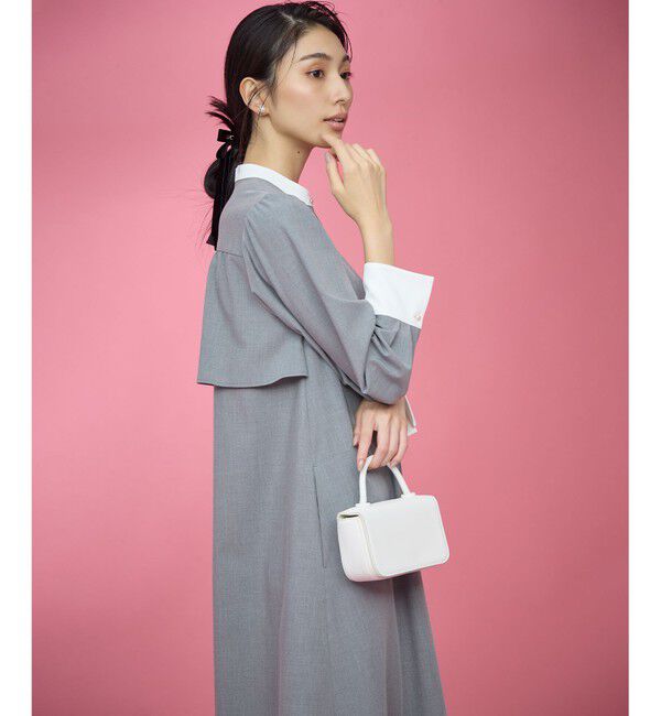 組曲「【KUMIKYOKU NAVY】ウーステッドライククロス シャツワンピース」|ワンピース|