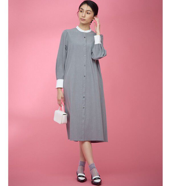 組曲「【KUMIKYOKU NAVY】ウーステッドライククロス シャツワンピース」|ワンピース|
