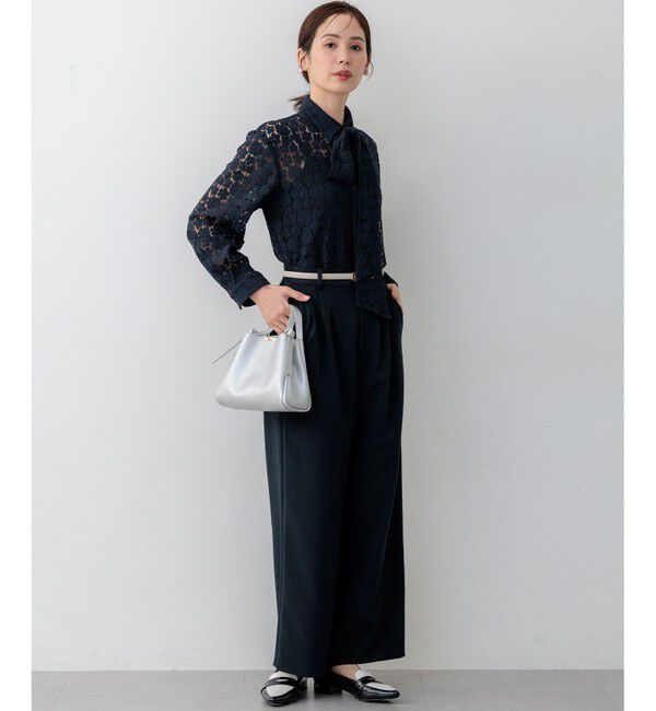 組曲「【WEB限定】フラワーラッセルレースシャツライク ブラウス」|シャツ・ブラウス|