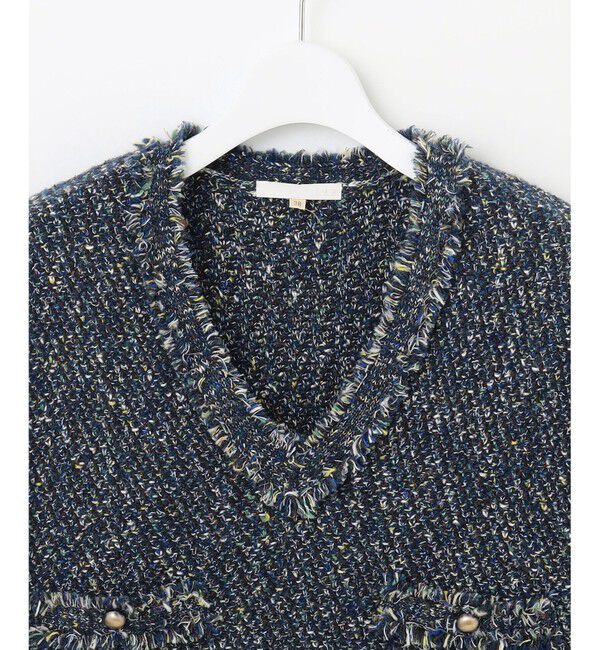 自由区「ミックスツイードニット  ベスト」|ベスト・ジレ|