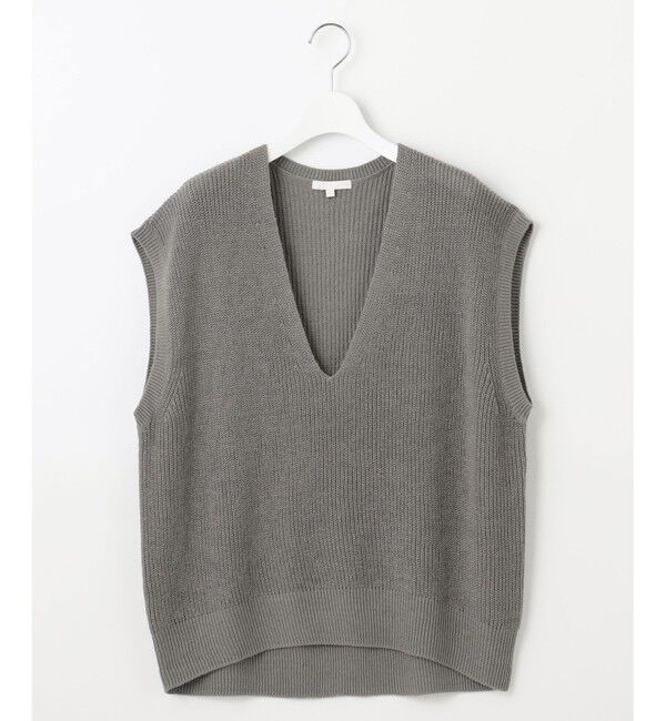 自由区「【洗える】コットンウールミドルゲージニット ベスト」|ベスト・ジレ|