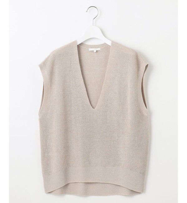 自由区「【洗える】コットンウールミドルゲージニット ベスト」|ベスト・ジレ|