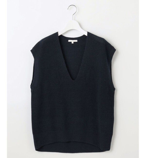 自由区「【洗える】コットンウールミドルゲージニット ベスト」|ベスト・ジレ|