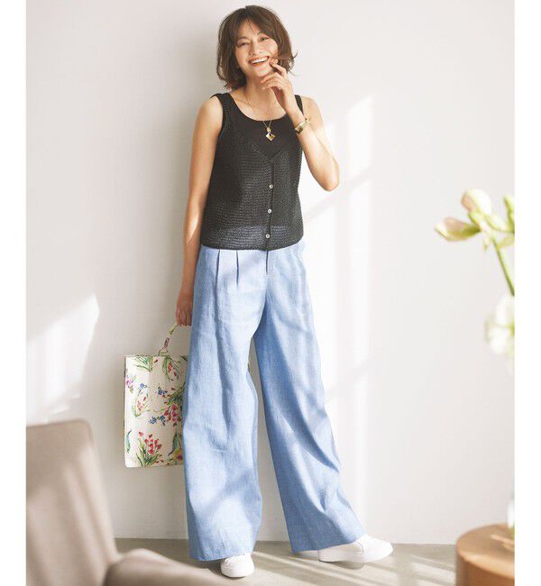 自由区「クロッシェライクニット ジレ」|ベスト・ジレ|