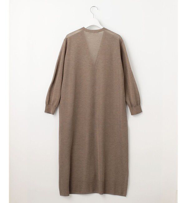 23区「【洗える】シャイニーシアー ニット ロングカーディガン」|ニット・セーター|