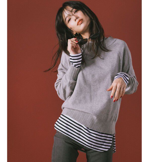 any SiS「【CICA加工】ケーブルリブ ニット」|ニット・セーター|