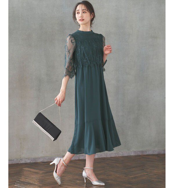 ANY SIS「【洗える】レーシーケープ ドレス」|ドレス|