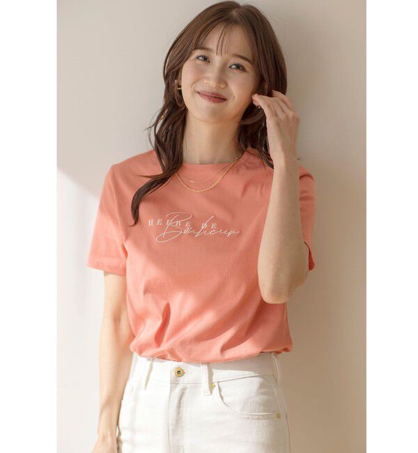 ANY SIS「【洗える】ベーシックロゴ刺繍 Tシャツ」|Tシャツ・カットソー|