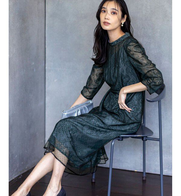 ANY SIS「【Lily calin】バイカラードットチュール ドレス」|ドレス|