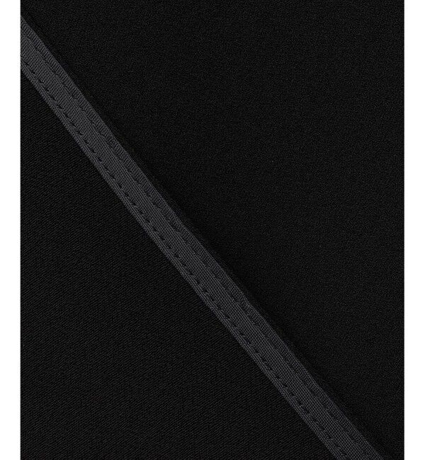 BEIGE,「【洗える】FLEUR / ニットコンビハイネック半袖ブラウス」|シャツ・ブラウス|