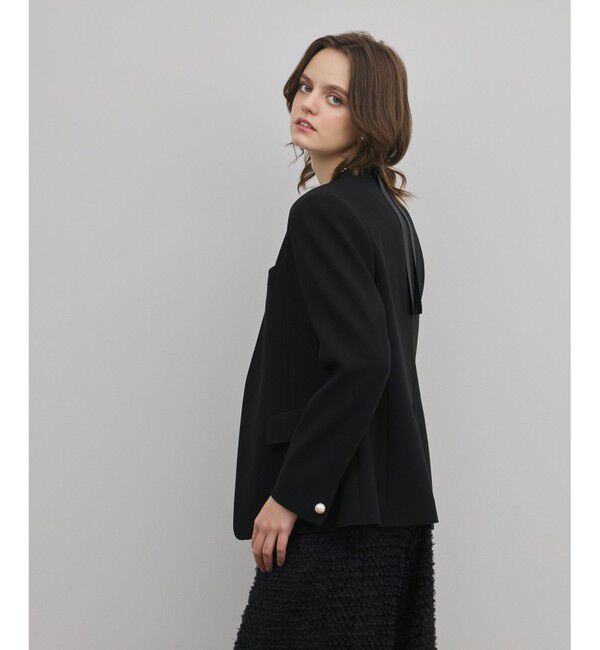 GRACE CONTINENTAL「トリアセノーカラージャケット」|ノーカラージャケット|