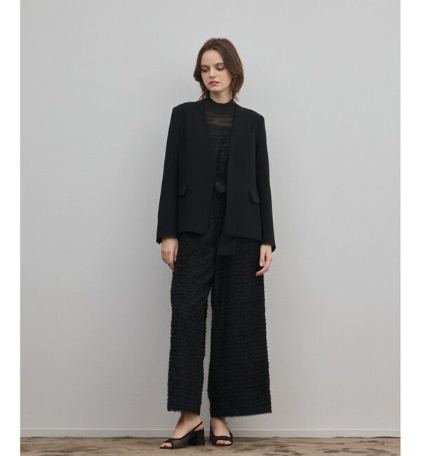 GRACE CONTINENTAL「トリアセノーカラージャケット」|ノーカラージャケット|