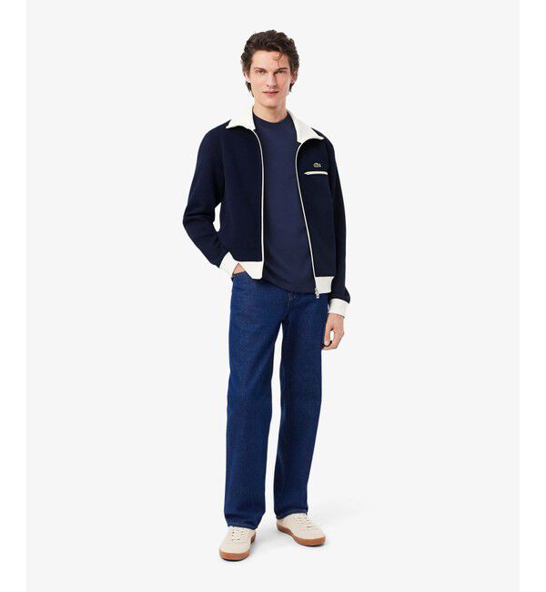 LACOSTE「ローレルエンブレムステッチフレンチメイドTシャツ」|Tシャツ・カットソー|