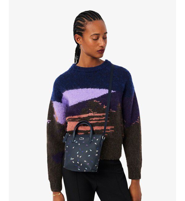 LACOSTE「ホリデー マルチカラーワニロゴプリントミニトートバッグ」|トートバッグ|