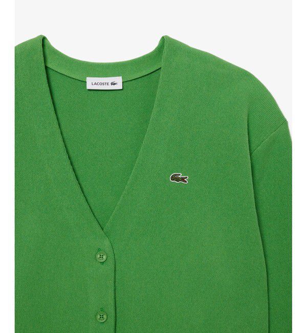 LACOSTE「Vネックショートカーディガン」|カーディガン|