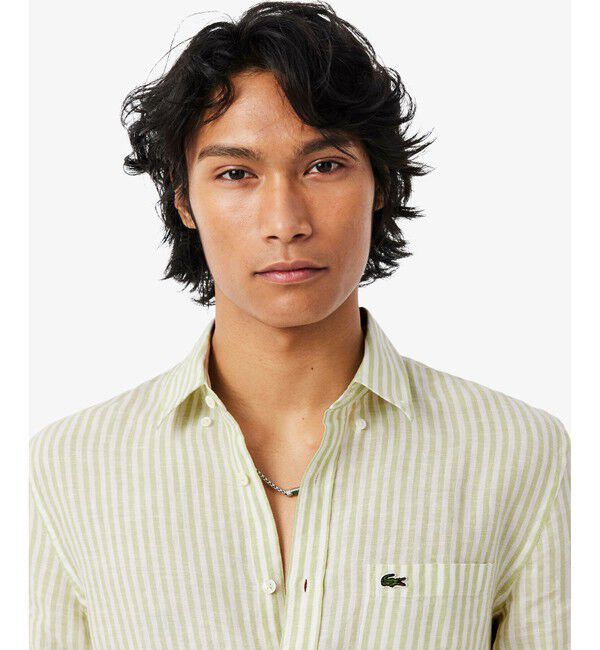 LACOSTE「リネンストライプシャツ」|シャツ・ブラウス|