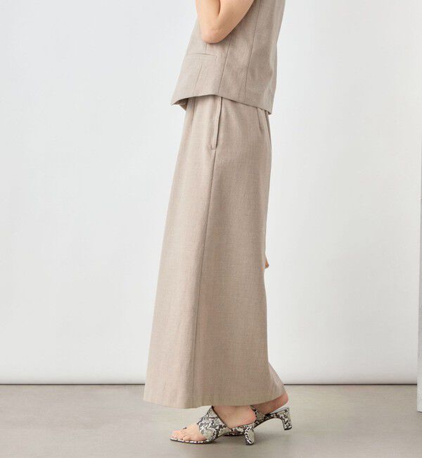NOLLEY'S sophi「《セットアップ対応》ウォッシャブル麻調合繊ロングスカート」|スカート|