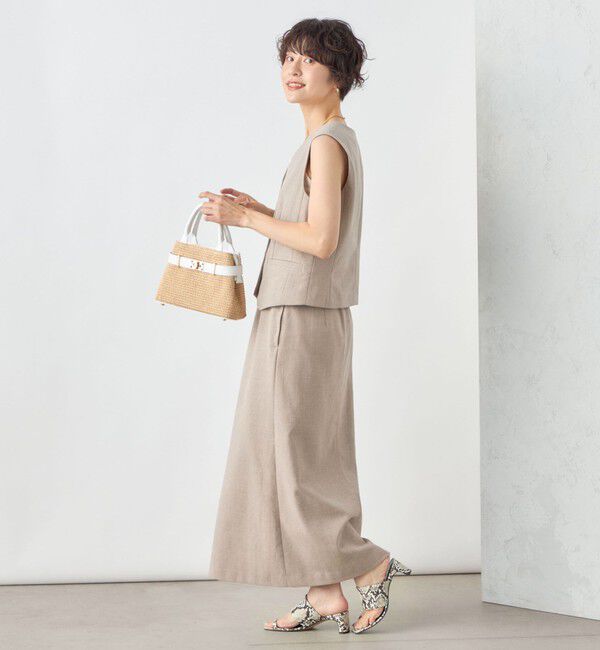 NOLLEY'S sophi「《セットアップ対応》ウォッシャブル麻調合繊ロングスカート」|スカート|