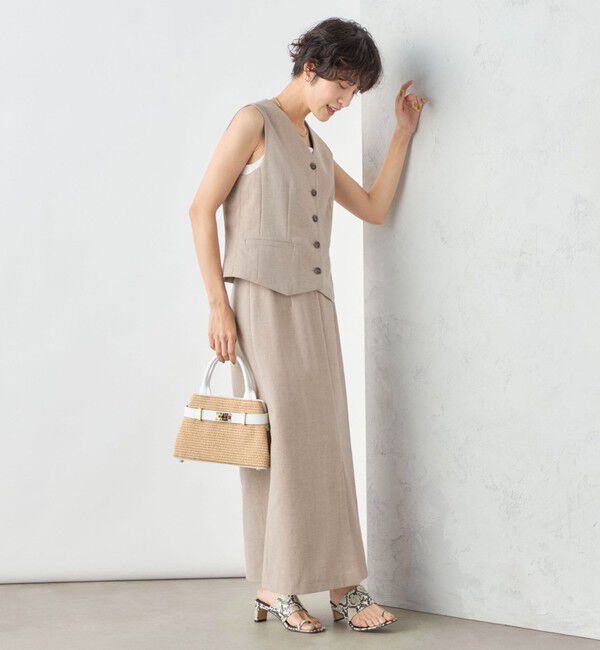 NOLLEY'S sophi「《セットアップ対応》ウォッシャブル麻調合繊ロングスカート」|スカート|