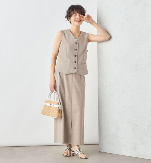 NOLLEY'S sophi「《セットアップ対応》ウォッシャブル麻調合繊ロングスカート」|スカート|