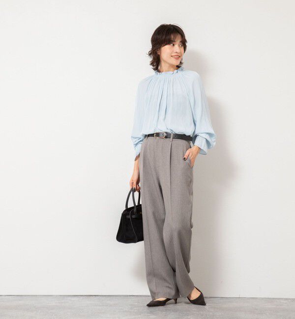 NOLLEY'S「ウォッシャブルウール調愛されセミワイドパンツ」|その他|