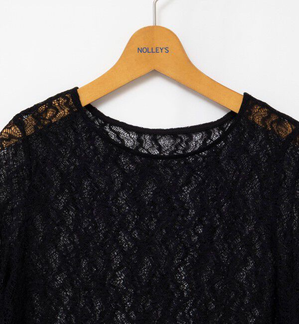 NOLLEY'S「ウォッシャブル袖フレアレースロンＴ」|Tシャツ・カットソー|