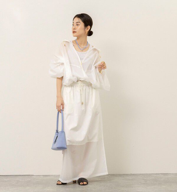 MAQWEL「《セットアップ対応》【MAQWEL/マクウェル】ウォッシャブルシアースカート」|スカート|