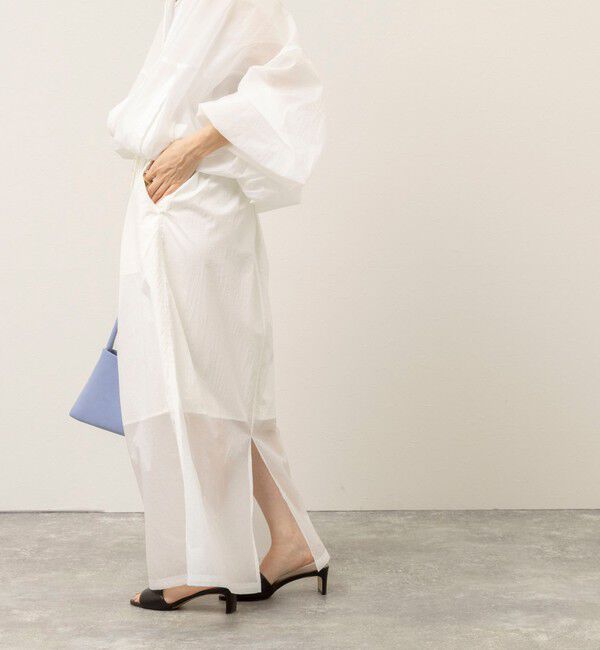 MAQWEL「《セットアップ対応》【MAQWEL/マクウェル】ウォッシャブルシアースカート」|スカート|