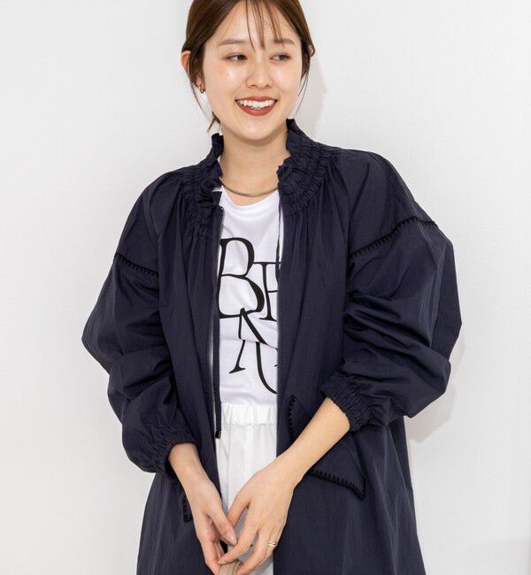 NOLLEY'S「【MARILYN MOON/マリリーンムーン】ウォッシャブルシャーリングギャザーブルゾン」|ブルゾン・スタジャン|