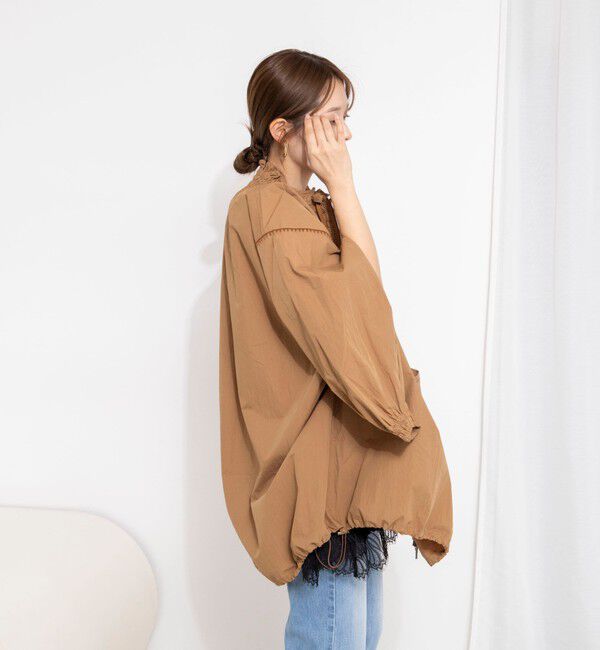 NOLLEY'S「【MARILYN MOON/マリリーンムーン】ウォッシャブルシャーリングギャザーブルゾン」|ブルゾン・スタジャン|