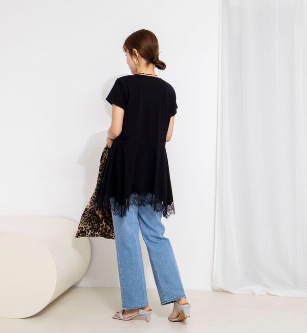 NOLLEY'S「【WEB限定】ウォッシャブルヘムレースカットソー」|Tシャツ・カットソー|