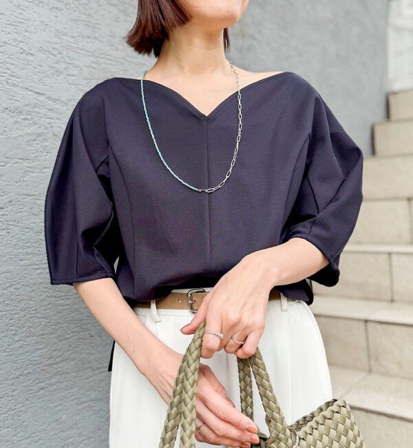 NOLLEY'S「【WEB限定】ウォッシャブルハートネックカットソー」|Tシャツ・カットソー|