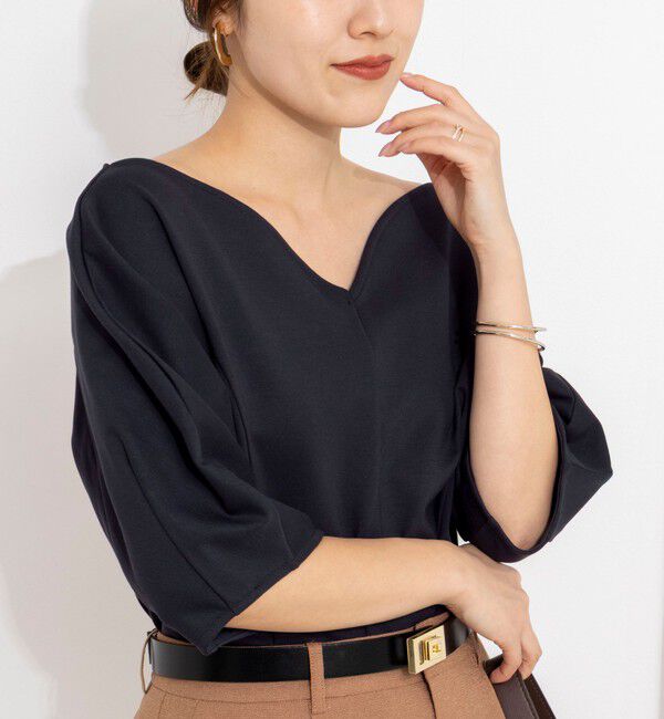 NOLLEY'S「【WEB限定】ウォッシャブルハートネックカットソー」|Tシャツ・カットソー|