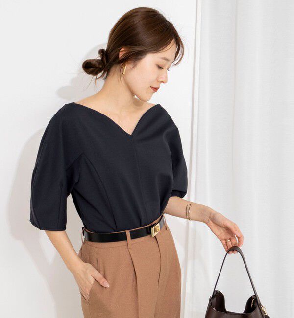 NOLLEY'S「【WEB限定】ウォッシャブルハートネックカットソー」|Tシャツ・カットソー|