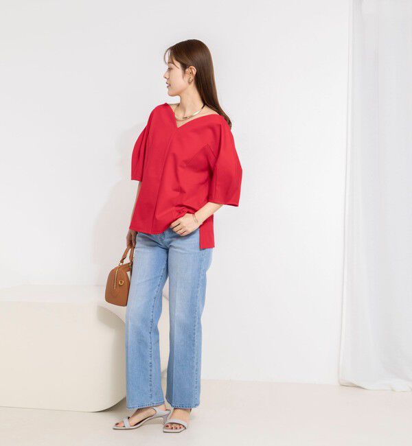 NOLLEY'S「【WEB限定】ウォッシャブルハートネックカットソー」|Tシャツ・カットソー|