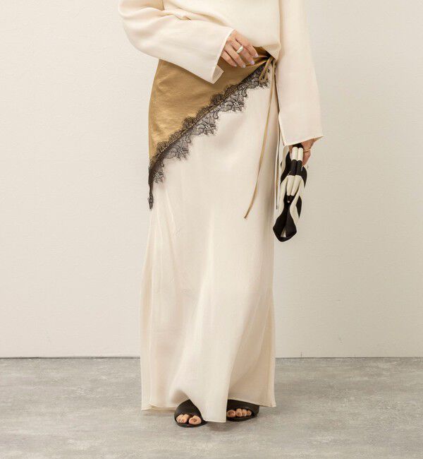 MAQWEL「《セットアップ対応》【MAQWEL/マクウェル】ウォッシャブルサテンスカート」|スカート|