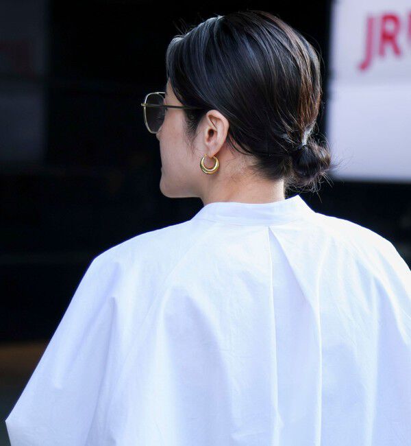 MAQWEL「【MAQWEL/マクウェル】ウォッシャブルバンドカラーラグランシャツ」|シャツ・ブラウス|