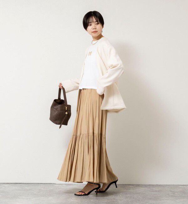 NOLLEY'S「ウォッシャブルカッセンギャザーマキシスカート」|フレア|