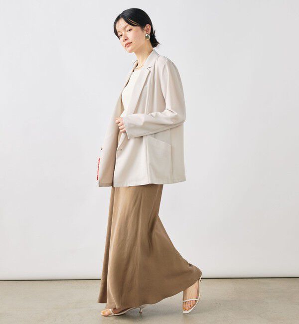 NOLLEY'S sophi「《セットアップ対応》ウォッシャブルエアリージョーゼットドレープライトジャケット」|テーラードジャケット|