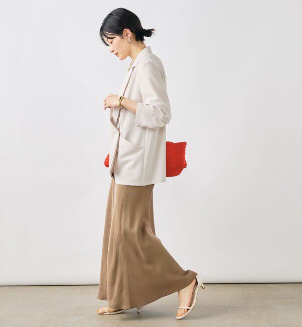 NOLLEY'S sophi「《セットアップ対応》ウォッシャブルエアリージョーゼットドレープライトジャケット」|テーラードジャケット|