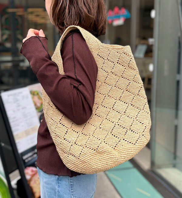 NOLLEY'S「【IVAHONA/イバオナ】 ラフィアかごバッグ」|かごバッグ|ベージュ