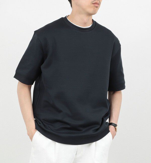 NOLLEY'S goodman「【HERNO】JERSEY KNIT CN ジャージ―ニットクルーネックTシャツ 26SS」|Tシャツ・カットソー|ネイビー