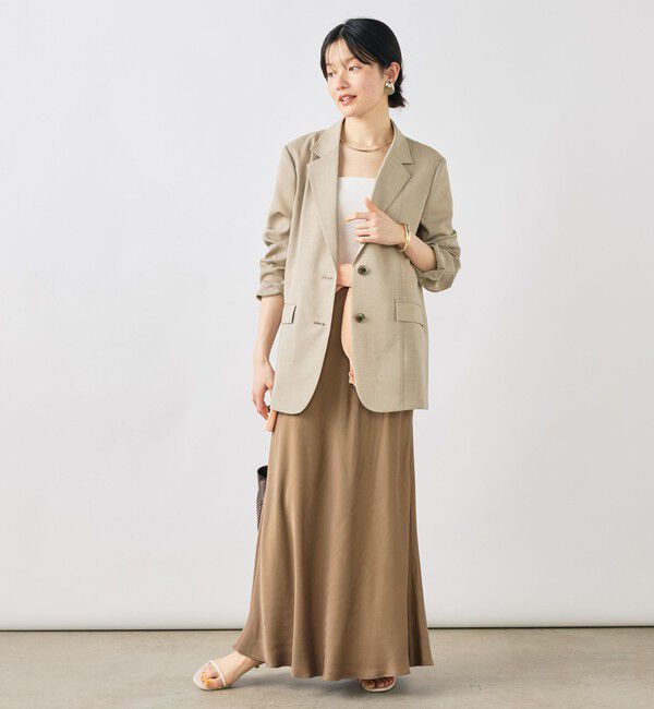 NOLLEY'S sophi「《セットアップ対応》ウォッシャブルリネンライクシアーボイルジャケット」|テーラードジャケット|