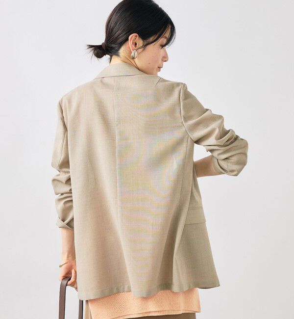 NOLLEY'S sophi「《セットアップ対応》ウォッシャブルリネンライクシアーボイルジャケット」|テーラードジャケット|