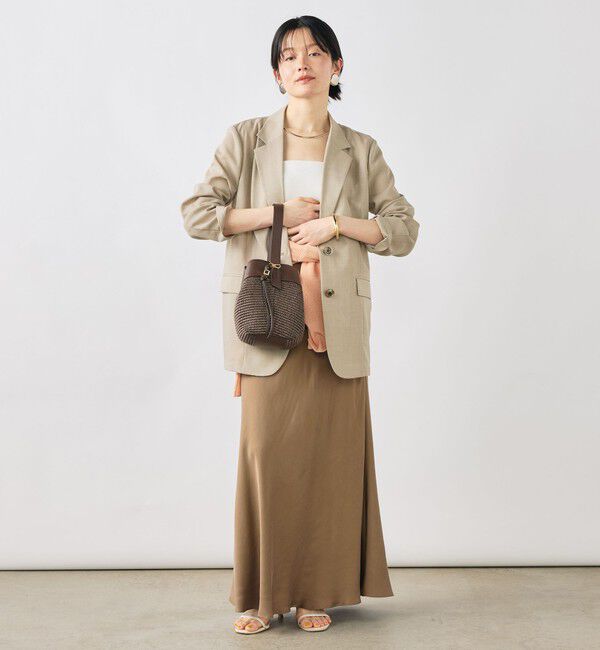 NOLLEY'S sophi「《セットアップ対応》ウォッシャブルリネンライクシアーボイルジャケット」|テーラードジャケット|