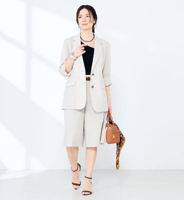 NOLLEY'S sophi「《セットアップ対応》ウォッシャブルリネンライクシアーボイルジャケット」|テーラードジャケット|