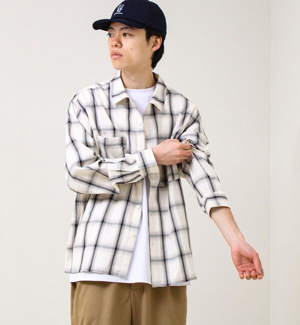GLOSTER「【奥行きのある色合い】オンブレチェック ロングスリーブシャツ」|シャツ・ブラウス|